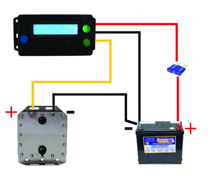 Wiring of a Hydrogen generator to the battery of the car with a PWM